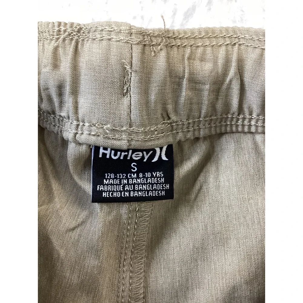 Hurley Boys Khaki‎ 4-Way Stretch Hybrid Walk Shorts Size S 8-10 985540-X1T